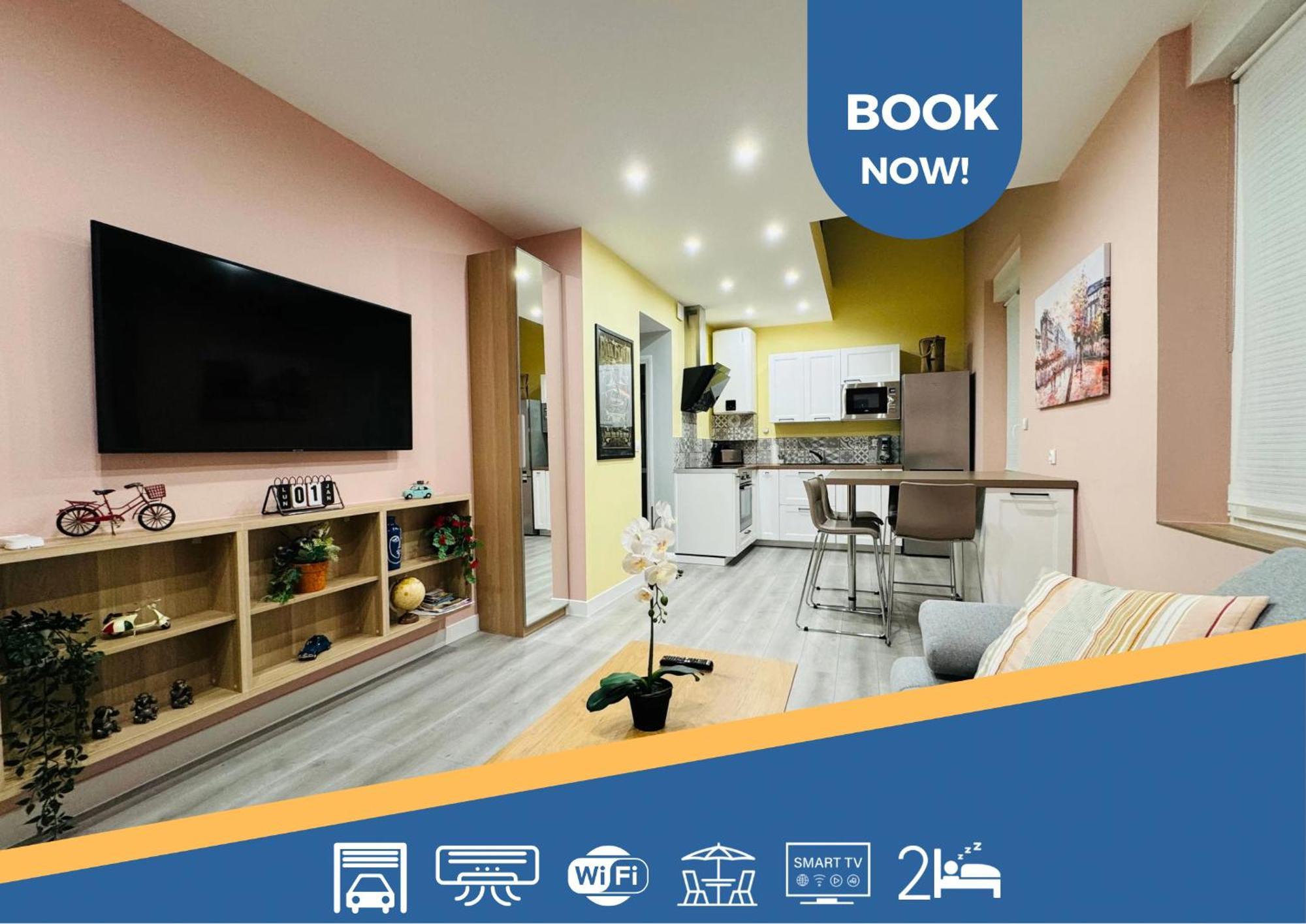 Апартаменти 70M2 Climatise - Parking Prive - Lycee Roosevelt - Reims Arena Екстер'єр фото